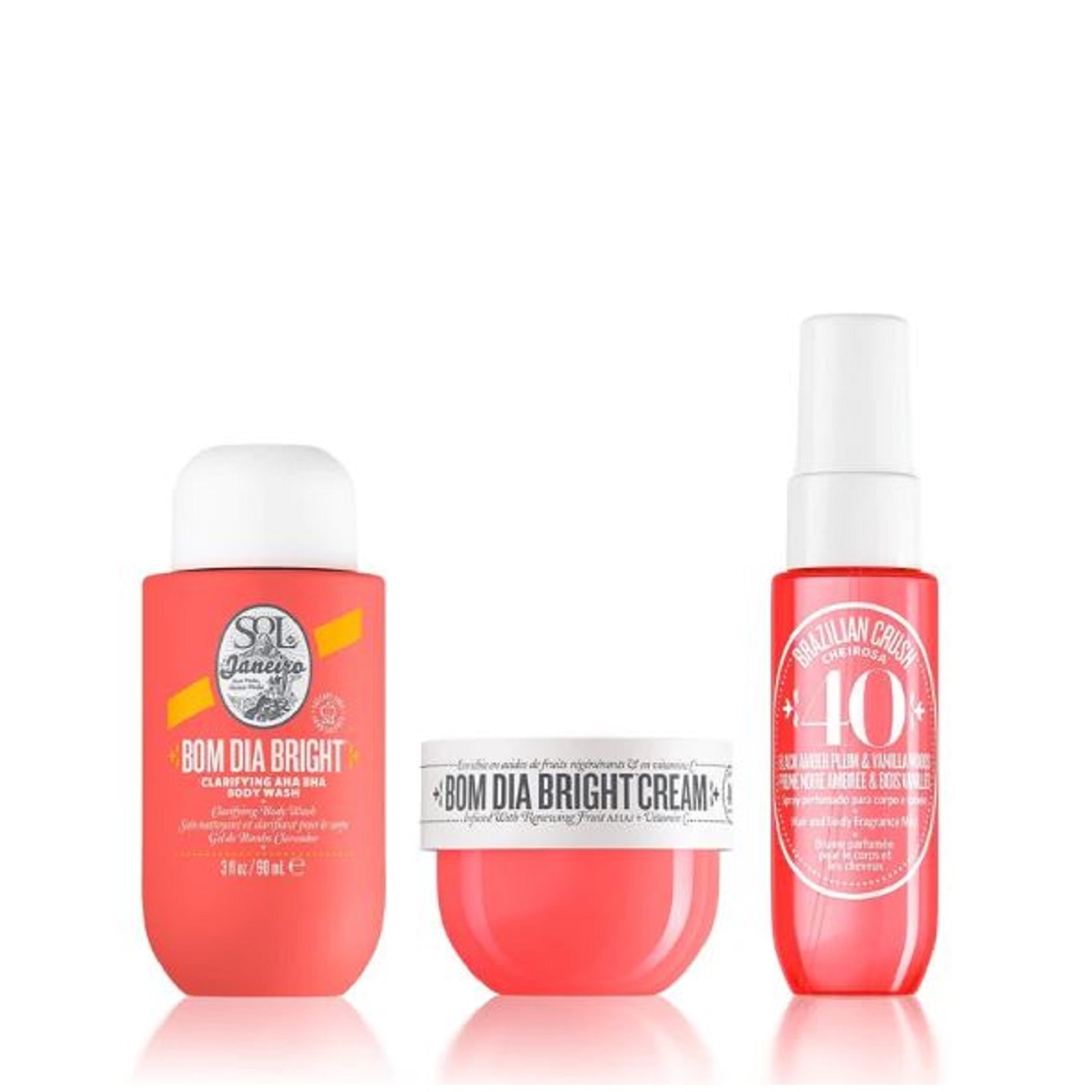 BOM DIA JET SET (SET DE CREMA, PERFUME Y SHAMPOO DE BAÑO)